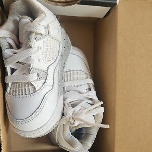 Jordan Kids White and Gray Sneakers